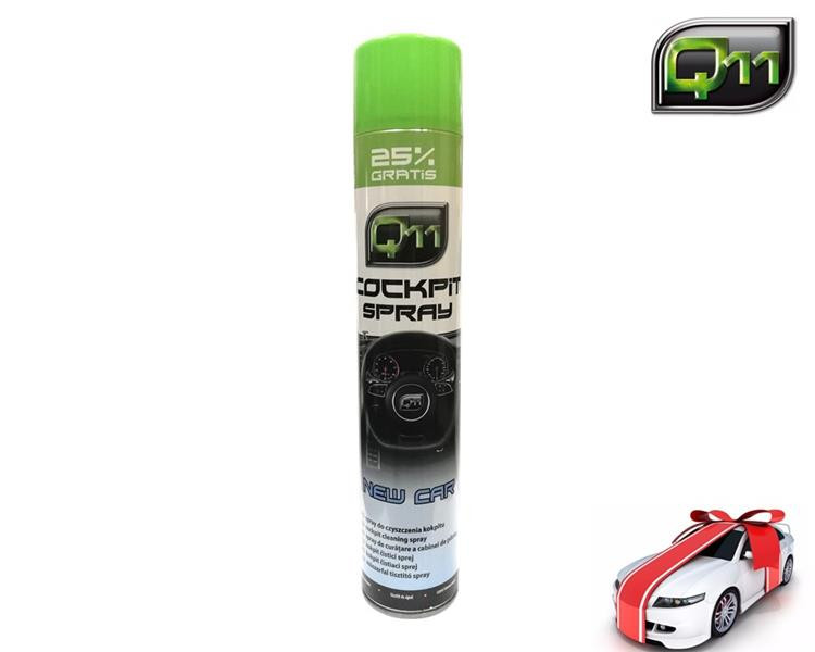 Q11 Műszerfalápoló & tisztító habspray | új autó illat | matt hatás | - 750 ml