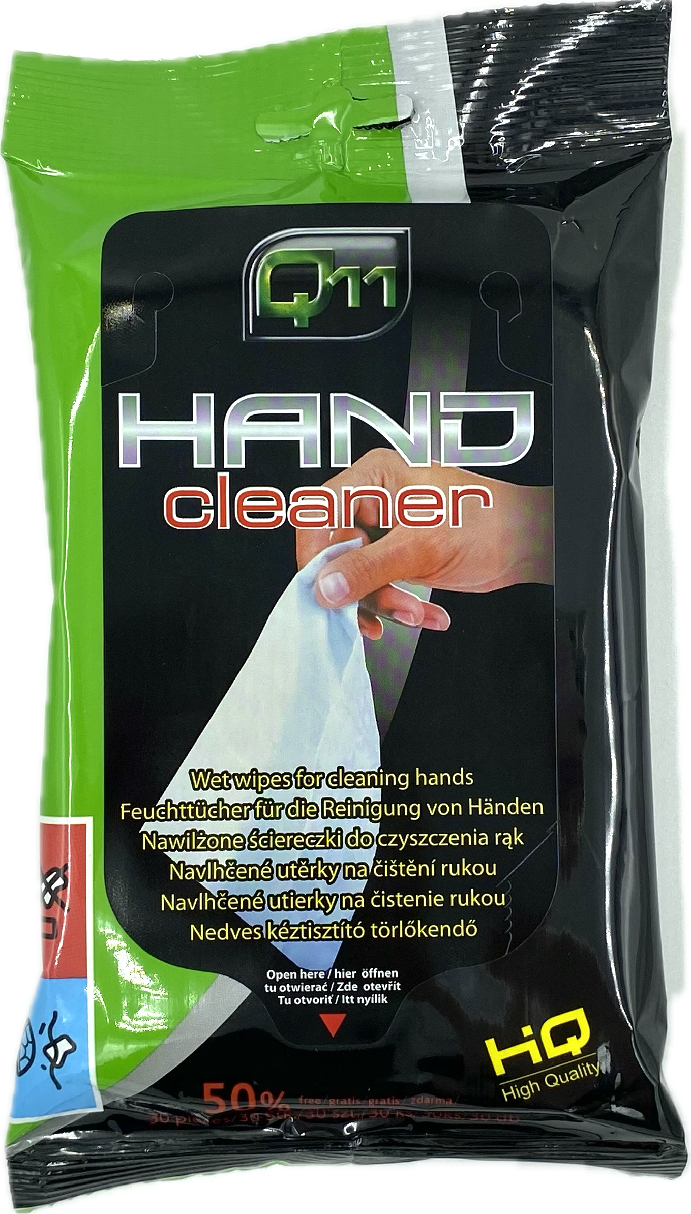 Q11 Kéztisztító törlőkendő - 30 db